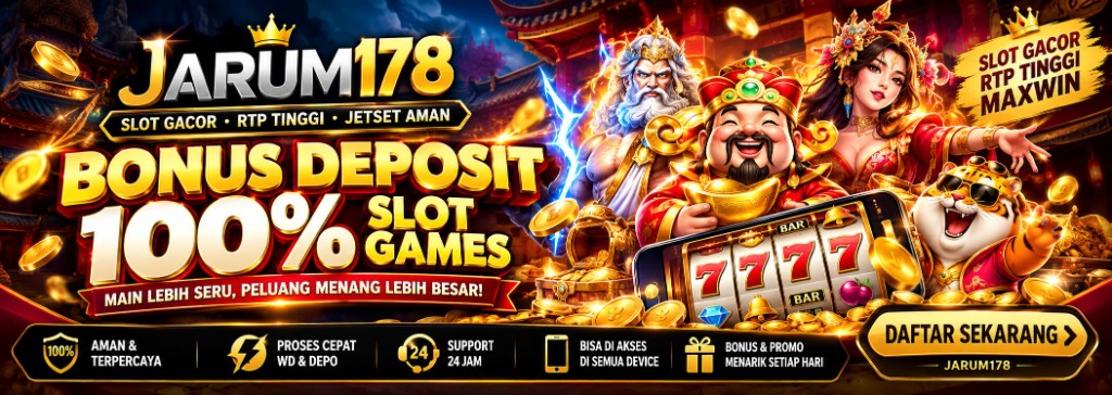 Banner Dewi11 bonus deposit 100% slot games — RTP tinggi, main lebih seru peluang menang besar